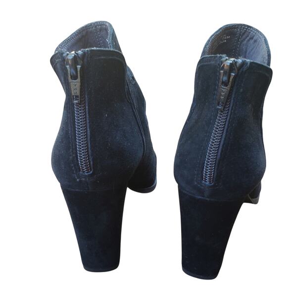 Seychelles Womens Black Suede Strappy Leather Peep Toe Ankle Booties 7M - Picture 5 of 8